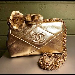 Authentic Gold CHANEL crossbody